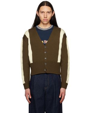 Connor McKnight Cardigan Ski Brun Et Blanc - Noir