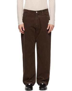 Ssstein Relax Fit Vintage Corduroy Trousers - Brown
