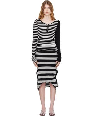 OPEN YY Convertible Hook Top Midi Dress - Black