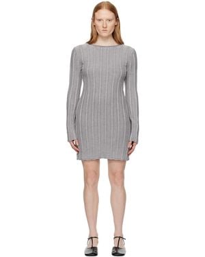Filippa K Grey Rolled Edge Minidress - Black