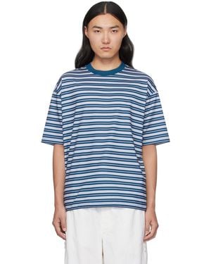 Daiwa Pier39 ネイビー＆グレー Tech ドローストリング Tシャツ - ブルー