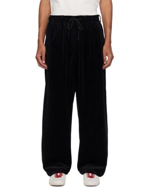 Y-3 Velvet Corduroy Tapered Lounge Trousers - Black