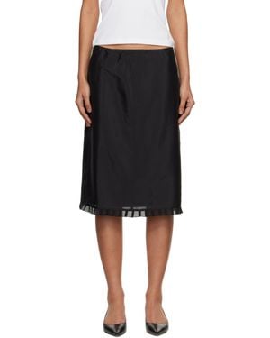 DUNST H-Line Laced Midi Skirt - Black