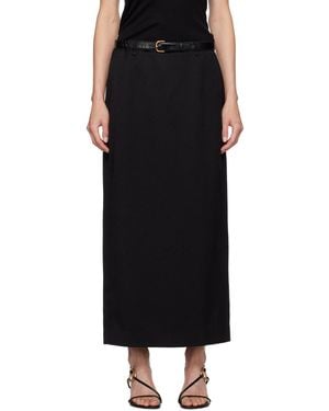 LE17SEPTEMBRE Belted Maxi Skirt - Black