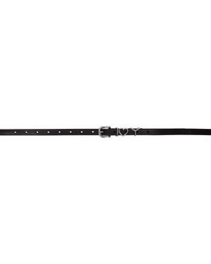 Y. Project Skinny Y Heart Belt - Black