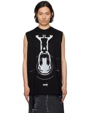Julius Anima Sleeveless T-Shirt - Black