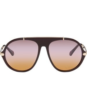 Chloé Aviator Sunglasses - Red