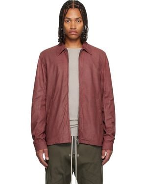 Rick Owens Concordians Brad Leather Jacket - Red