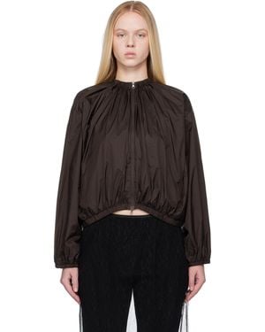 Amomento Neck Shirring Volume Jacket - Black