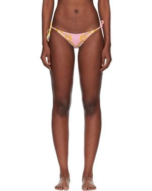 Versace Printed Bikini Bottom - Multicolour