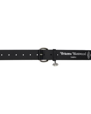 Vivienne Westwood Ceinture Large Alex Noire À Breloque À Logo