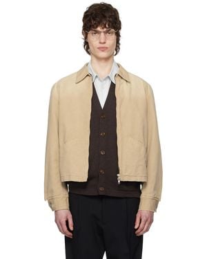 Tonywack Garment-Dyed Cotton Distressed Mechanic Jacket - Black