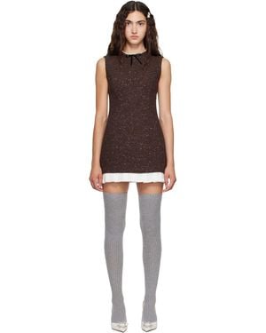 ShuShu/Tong Sleeveless Slim-Fit Minidress - Brown