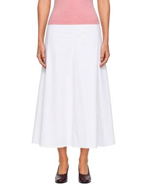Jacquemus 'The Triangle' Midi Skirt - White