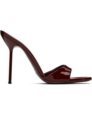Paris Texas Burgundy Lidia Mules - Black