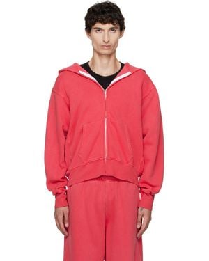 Les Tien Heavyweight Zip Hoodie - Red