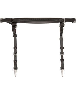 Simone Rocha Double Loop Tassel Bridle Belt - Black