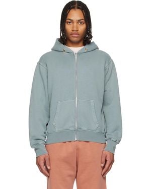 Les Tien Pull À Capuche Épais Bleu À Glissière