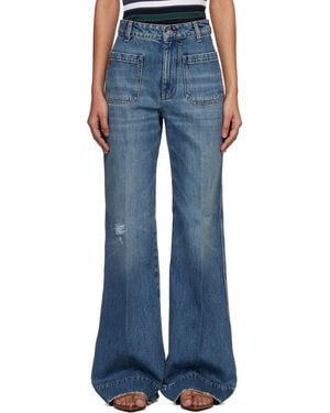 Victoria Beckham Alina Jeans - Blue