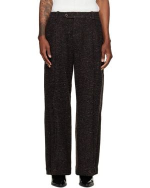 NULLUS Layered Folded Pants - Black