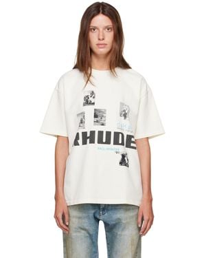 Rhude Off- 'Winter 91 Rallye' T-Shirt - White