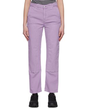 Carhartt パープル Pierce Double Knee ジーンズ