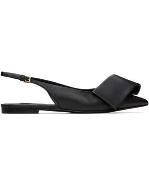 Givenchy Twisted Ribbon Slingback Ballerina Flats - Black