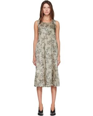 R13 Robe Midi Sans Manches Verte