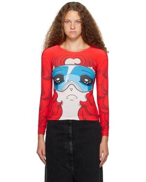 Pushbutton Ssense Exclusive Goggles Girl Long Sleeve T-Shirt - Red