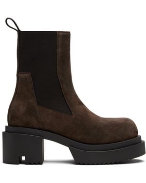 Rick Owens Concordians Beatle Bogun Chelsea Boots - Brown