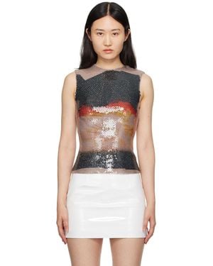 16Arlington Taupe Nage Tank Top - Black