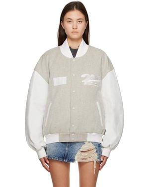VTMNTS Appliqué Bomber Jacket - White