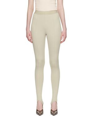 Wardrobe NYC Opaque Stirrup Leggings - Natural