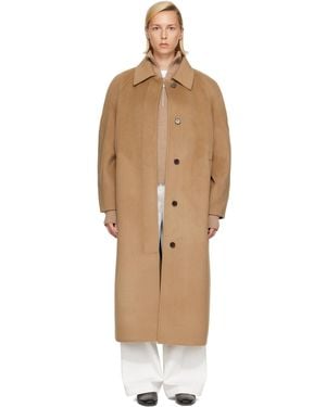 Rohe Tan Double-Faced Wool Padded Coat - Natural