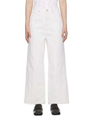 RECTO. Off- Wide Jeans - White