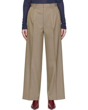 AURALEE Light Wool Max Gabardine Two-Tuck Pants - Multicolor