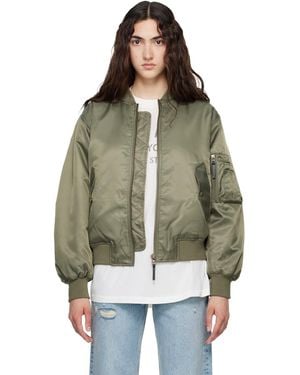 Anine Bing Khaki Leon Bomber Jacket - Green