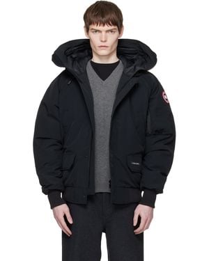 Canada Goose Blouson Aviateur Chilliwack Noir Rembourré En Duvet