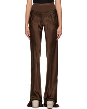 Rick Owens ブラウン Bias トラウザーズ - ブラック