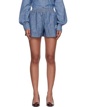 Off-White c/o Virgil Abloh Chambray Pyjama Shorts - Blue