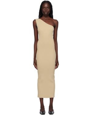 TOTEME Toteme Beige Single-shoulder Maxi Dress - Black