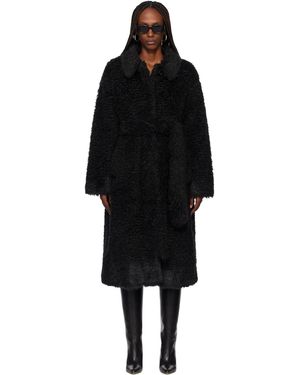 Tonywack Oversized Faux-Fur Coat - Black