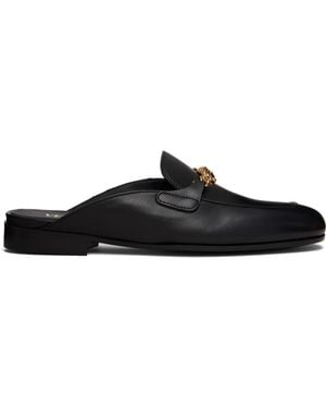 Versace Medusa Leather Loafers - Black