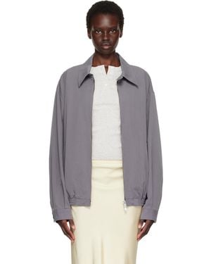 Tonywack Washed Cotton Lyocell Blouson Jacket - Grey