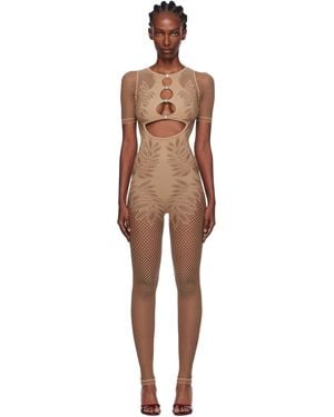 Poster Girl Dinero Leaves Cut Out Playsuit Jumpsuit - Black