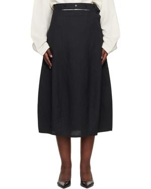 Studio Nicholson Orcha Midi Skirt - Black