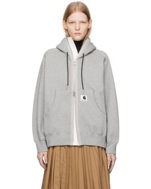 Sacai Carhartt Wipエディション グレー フーディ