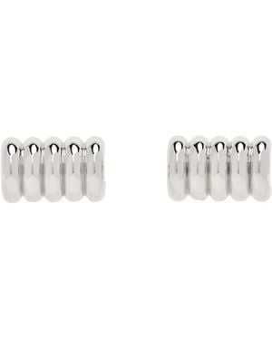 DEHANCHE Large Hollyhock Earrings - Metallic