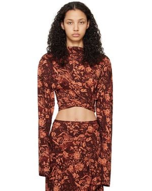 Jade Cropper Asymmetric T-shirt - Red