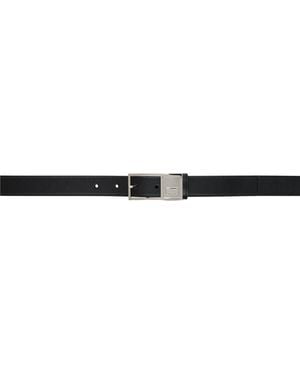 Balmain Thin Signature Calfskin Belt - Black